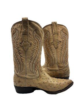 JR COWBOY BOOTS Ostrich PATTERN Mex Sz 27.5 US 10